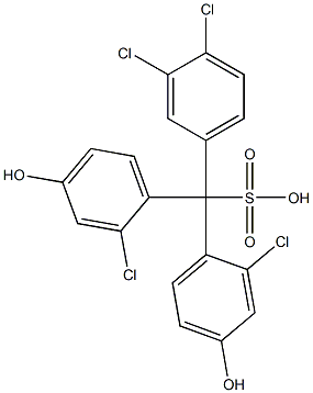 (3,4-Dichlorophenyl)bis(2-chloro-4-hydroxyphenyl)methanesulfonic acid Structure