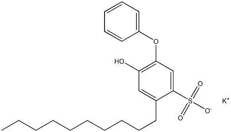 6-Hydroxy-4-decyl[oxybisbenzene]-3-sulfonic acid potassium salt Struktur
