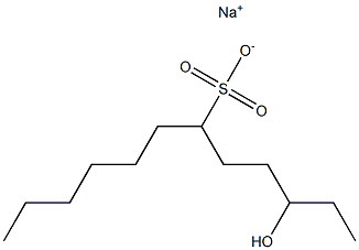 3-Hydroxydodecane-6-sulfonic acid sodium salt,,结构式