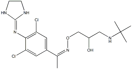 3',5'-Dichloro-4'-(imidazolidin-2-ylideneamino)acetophenone O-(3-tert-butylamino-2-hydroxypropyl)oxime|