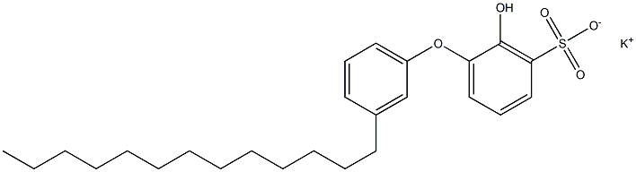 2-Hydroxy-3'-tridecyl[oxybisbenzene]-3-sulfonic acid potassium salt 结构式