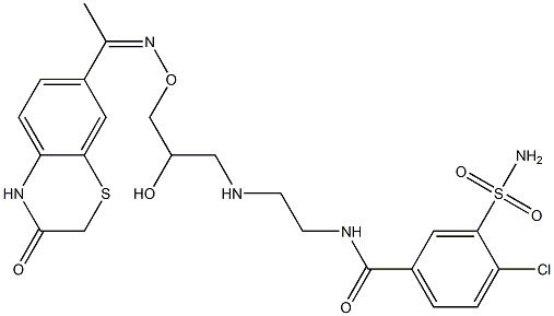 4-Chloro-3-sulfamoyl-N-[2-[[2-hydroxy-3-[[[1-[(3,4-dihydro-3-oxo-2H-1,4-benzothiazin)-7-yl]ethylidene]amino]oxy]propyl]amino]ethyl]benzamide