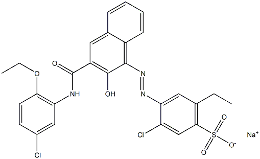 3-Chloro-6-ethyl-4-[[3-[[(3-chloro-6-ethoxyphenyl)amino]carbonyl]-2-hydroxy-1-naphtyl]azo]benzenesulfonic acid sodium salt|