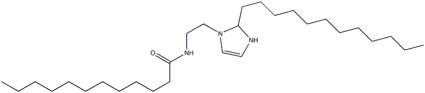 1-(2-ラウロイルアミノエチル)-2-ドデシル-4-イミダゾリン 化学構造式