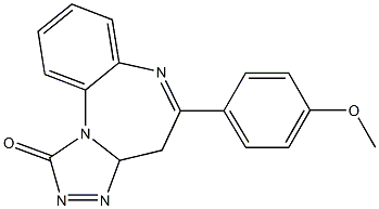 3a,4-ジヒドロ-5-(4-メトキシフェニル)-1H-[1,2,4]トリアゾロ[4,3-a][1,5]ベンゾジアゼピン-1-オン 化学構造式