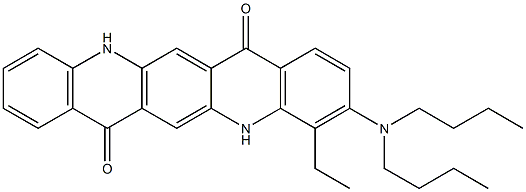 3-(Dibutylamino)-4-ethyl-5,12-dihydroquino[2,3-b]acridine-7,14-dione Struktur