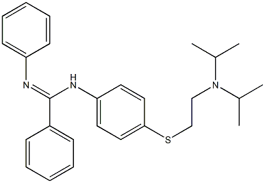 N-[4-[[2-(Diisopropylamino)ethyl]thio]phenyl]-N'-phenylbenzamidine Structure
