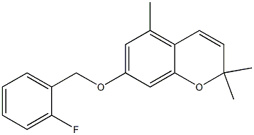 7-(2-Fluorobenzyloxy)-2,2,5-trimethyl-2H-1-benzopyran,,结构式