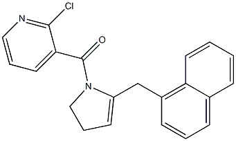2-Chloro-3-[(4,5-dihydro-2-(1-naphthalenylmethyl)-1H-pyrrol)-1-ylcarbonyl]pyridine Struktur