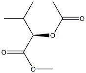 (2R)-2-アセトキシ-3-メチルブタン酸メチル 化学構造式