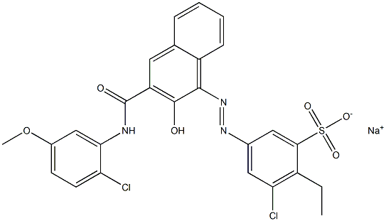 3-Chloro-2-ethyl-5-[[3-[[(2-chloro-5-methoxyphenyl)amino]carbonyl]-2-hydroxy-1-naphtyl]azo]benzenesulfonic acid sodium salt