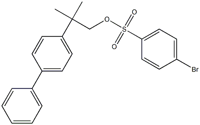 4-ブロモベンゼンスルホン酸2-メチル-2-(4-フェニルフェニル)プロピル 化学構造式