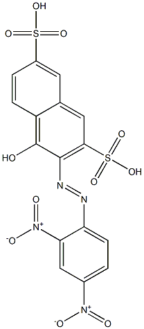 2-(2,4-Dinitrophenylazo)-1-hydroxynaphthalene-3,6-bissulfonic acid Structure