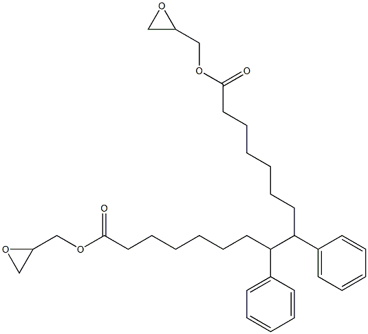 8,9-Diphenylhexadecanedioic acid bis(oxiranylmethyl) ester,,结构式