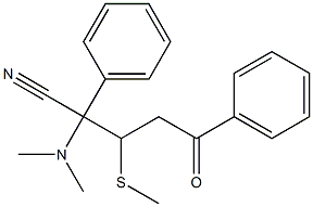 3-Methylthio-2,5-diphenyl-2-dimethylamino-5-oxovaleronitrile,,结构式