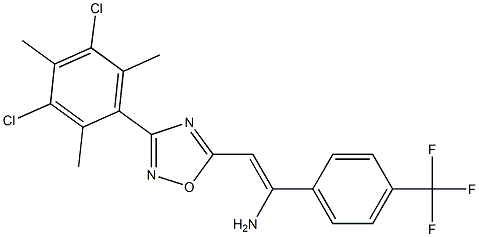 5-[(Z)-2-Amino-2-(4-trifluoromethylphenyl)ethenyl]-3-(3,5-dichloro-2,4,6-trimethylphenyl)-1,2,4-oxadiazole|