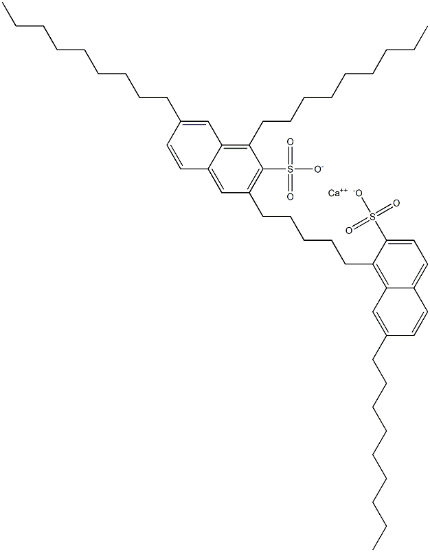 Bis(1,7-dinonyl-2-naphthalenesulfonic acid)calcium salt Struktur