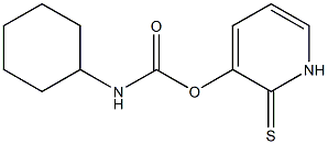 Cyclohexylcarbamic acid (1,2-dihydro-2-thioxopyridin)-3-yl ester Struktur