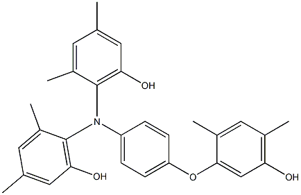 N,N-Bis(6-hydroxy-2,4-dimethylphenyl)-4-(5-hydroxy-2,4-dimethylphenoxy)benzenamine Structure