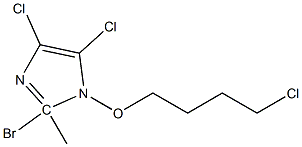 2-ブロモ-4,5-ジクロロ1-(4-クロロブトキシ)メチル-1H-イミダゾール 化学構造式