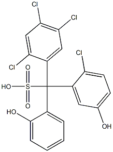 (2-Chloro-5-hydroxyphenyl)(2,4,5-trichlorophenyl)(2-hydroxyphenyl)methanesulfonic acid Structure