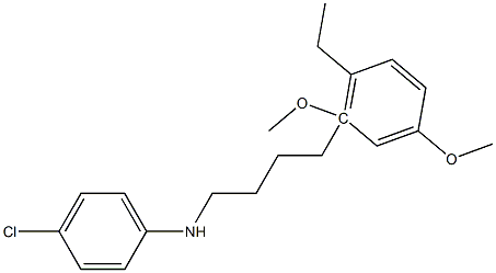 N-(4-クロロフェニル)-2,4-ジメトキシ-5-エチルベンゼン-4-ブタンアミン 化学構造式