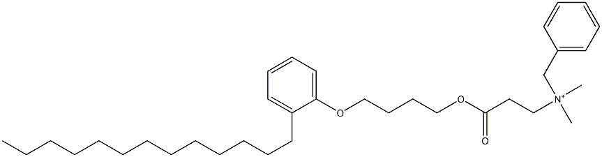 N,N-Dimethyl-N-benzyl-N-[2-[[4-(2-tridecylphenyloxy)butyl]oxycarbonyl]ethyl]aminium 结构式