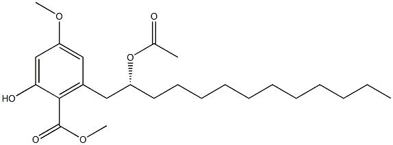 2-Hydroxy-4-methoxy-6-[(2R)-2-acetoxytridecyl]benzoic acid methyl ester