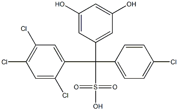 (4-Chlorophenyl)(2,4,5-trichlorophenyl)(3,5-dihydroxyphenyl)methanesulfonic acid|