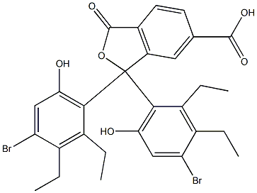 1,1-Bis(4-bromo-2,3-diethyl-6-hydroxyphenyl)-1,3-dihydro-3-oxoisobenzofuran-6-carboxylic acid,,结构式