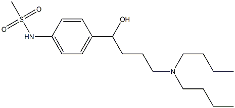 4-ジブチルアミノ-1-(4-メチルスルホニルアミノフェニル)-1-ブタノール 化学構造式