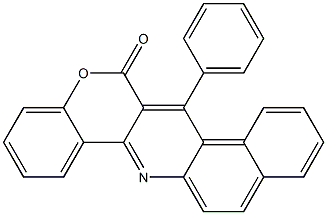 7-(Phenyl)-6H-benzo[f][1]benzopyrano[4,3-b]quinolin-6-one Struktur