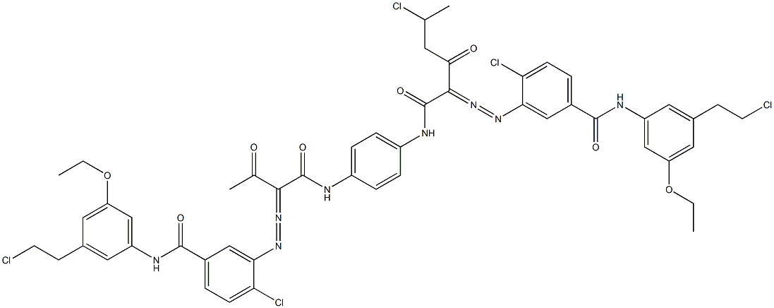 3,3'-[2-(1-Chloroethyl)-1,4-phenylenebis[iminocarbonyl(acetylmethylene)azo]]bis[N-[3-(2-chloroethyl)-5-ethoxyphenyl]-4-chlorobenzamide]