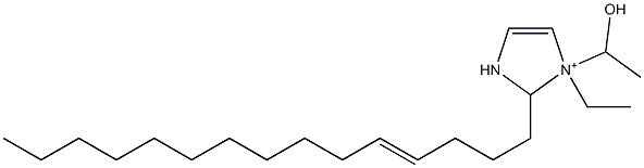 1-Ethyl-1-(1-hydroxyethyl)-2-(4-pentadecenyl)-4-imidazoline-1-ium 结构式