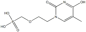 1-(2-Phosphonomethoxyethyl)-4-hydroxy-5-methylpyrimidin-2(1H)-one 结构式