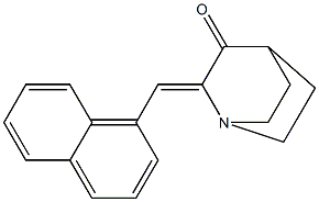 2-(1-Naphtylmethylene)quinuclidin-3-one,,结构式