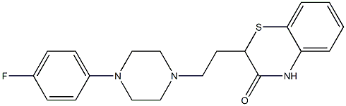 2-[2-[4-(4-Fluorophenyl)piperazin-1-yl]ethyl]-2H-1,4-benzothiazin-3(4H)-one,,结构式