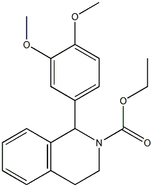 1-(3,4-Dimethoxyphenyl)-1,2,3,4-tetrahydroisoquinoline-2-carboxylic acid ethyl ester Struktur