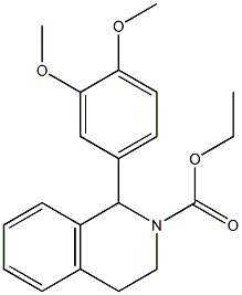 1-(3,4-Dimethoxyphenyl)-1,2,3,4-tetrahydroisoquinoline-2-carboxylic acid ethyl ester,,结构式