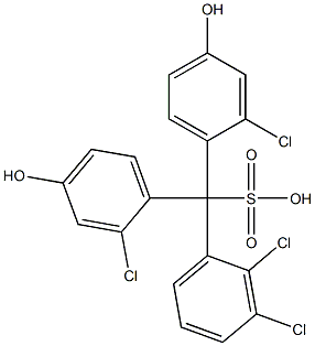 (2,3-Dichlorophenyl)bis(2-chloro-4-hydroxyphenyl)methanesulfonic acid Structure