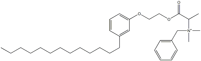 N,N-Dimethyl-N-benzyl-N-[1-[[2-(3-tridecylphenyloxy)ethyl]oxycarbonyl]ethyl]aminium,,结构式