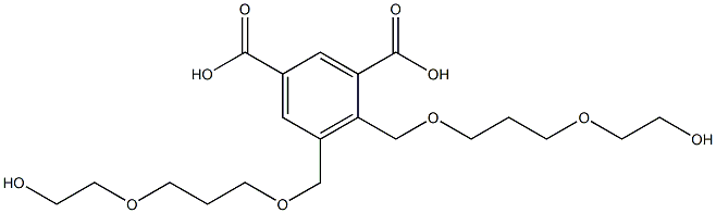 4,5-Bis(8-hydroxy-2,6-dioxaoctan-1-yl)isophthalic acid Structure