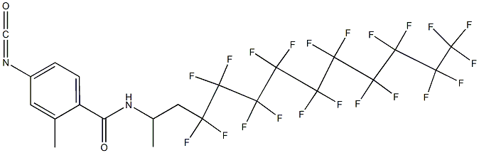 4-Isocyanato-2-methyl-N-[2-(henicosafluorodecyl)-1-methylethyl]benzamide 结构式