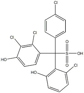 (4-Chlorophenyl)(2-chloro-6-hydroxyphenyl)(2,3-dichloro-4-hydroxyphenyl)methanesulfonic acid