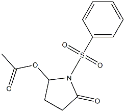 5-Acetoxy-1-[(phenyl)sulfonyl]pyrrolidin-2-one 结构式