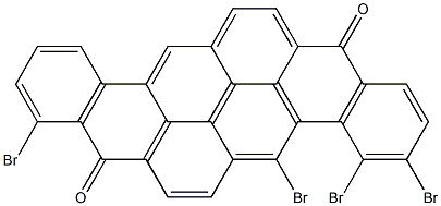 3,4,5,9-テトラブロモ-8,16-ピラントレンジオン 化学構造式