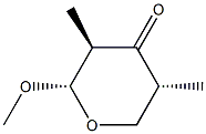 (2S,3R,5R)-2-Methoxy-3,5-dimethyl-2,3,5,6-tetrahydro-4H-pyran-4-one,,结构式