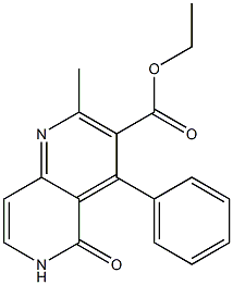 4-Phenyl-2-methyl-5-oxo-5,6-dihydro-1,6-naphthyridine-3-carboxylic acid ethyl ester Struktur