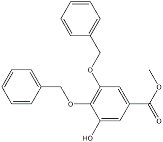 3-Hydroxy-4,5-bis(benzyloxy)benzoic acid methyl ester Struktur