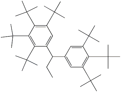 1-(2,3,4,5-Tetra-tert-butylphenyl)-1-(3,4,5-tri-tert-butylphenyl)propane Struktur